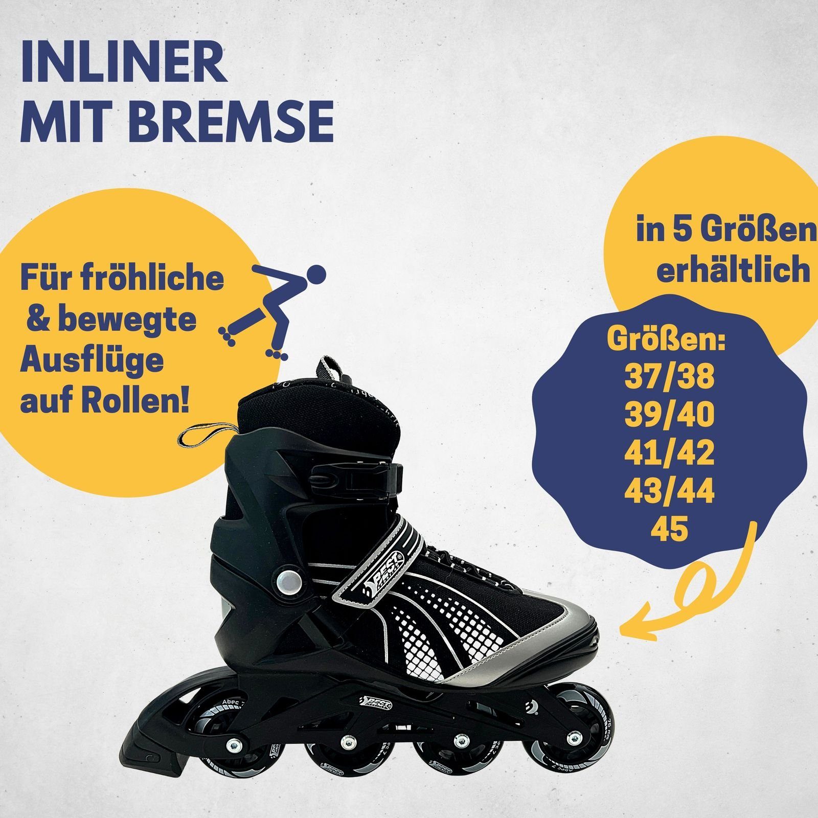 Best Sporting Schlittschuhe Inline Skates Kinder I Rollschuhe größenverstellbar