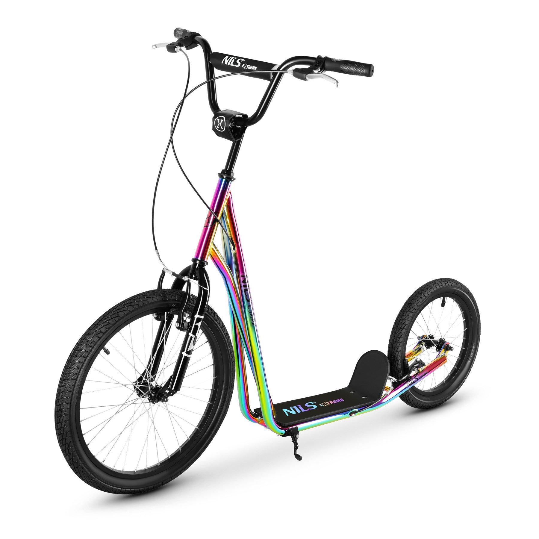 NILS EXTREME Городской скутер Rainbow Скутеры Roller Tretroller mit großen Reifen - sehr wendig, geeignet für Offroad-Abenteuer