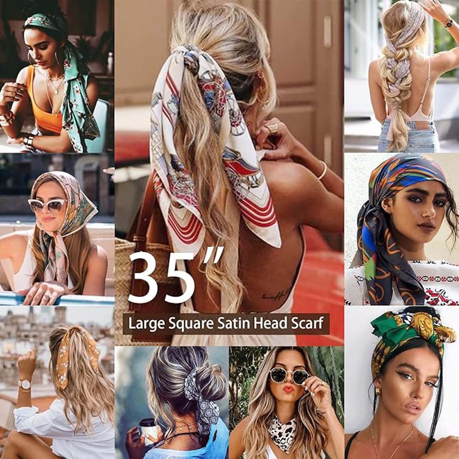 Coonoor Halstuch 90x90cm Seide Kopftuch Bandanas günstig online kaufen