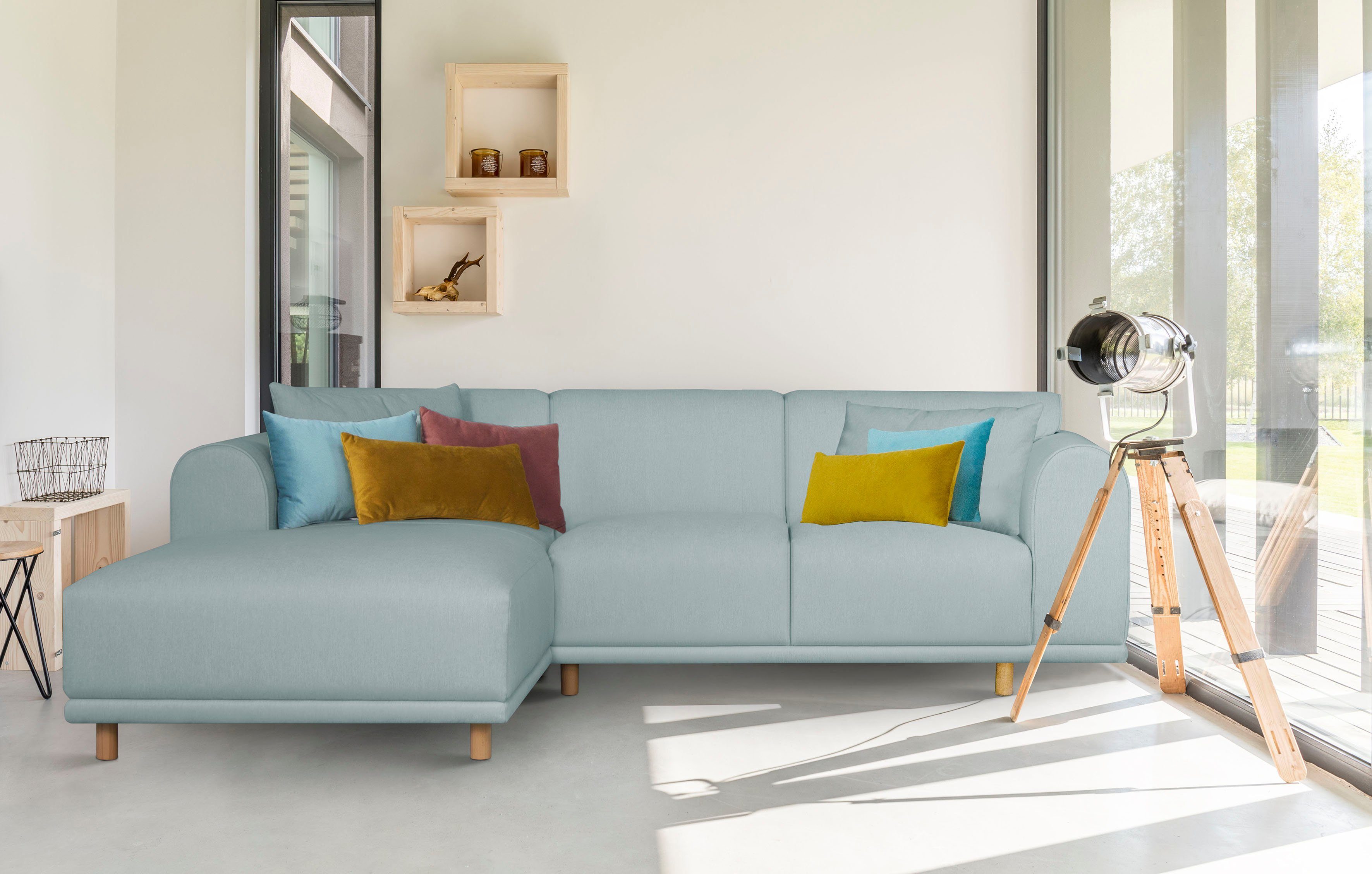 andas Ecksofa Maroon L-Form, in skandinavischem günstig online kaufen