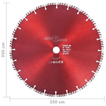 vidaXL Diamanttrennscheibe Diamant-Trennscheibe mit Turbo Stahl 350 mm