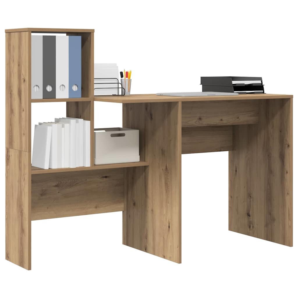 vidaXL Schreibtisch Schreibtisch mit Regal Eiche günstig online kaufen
