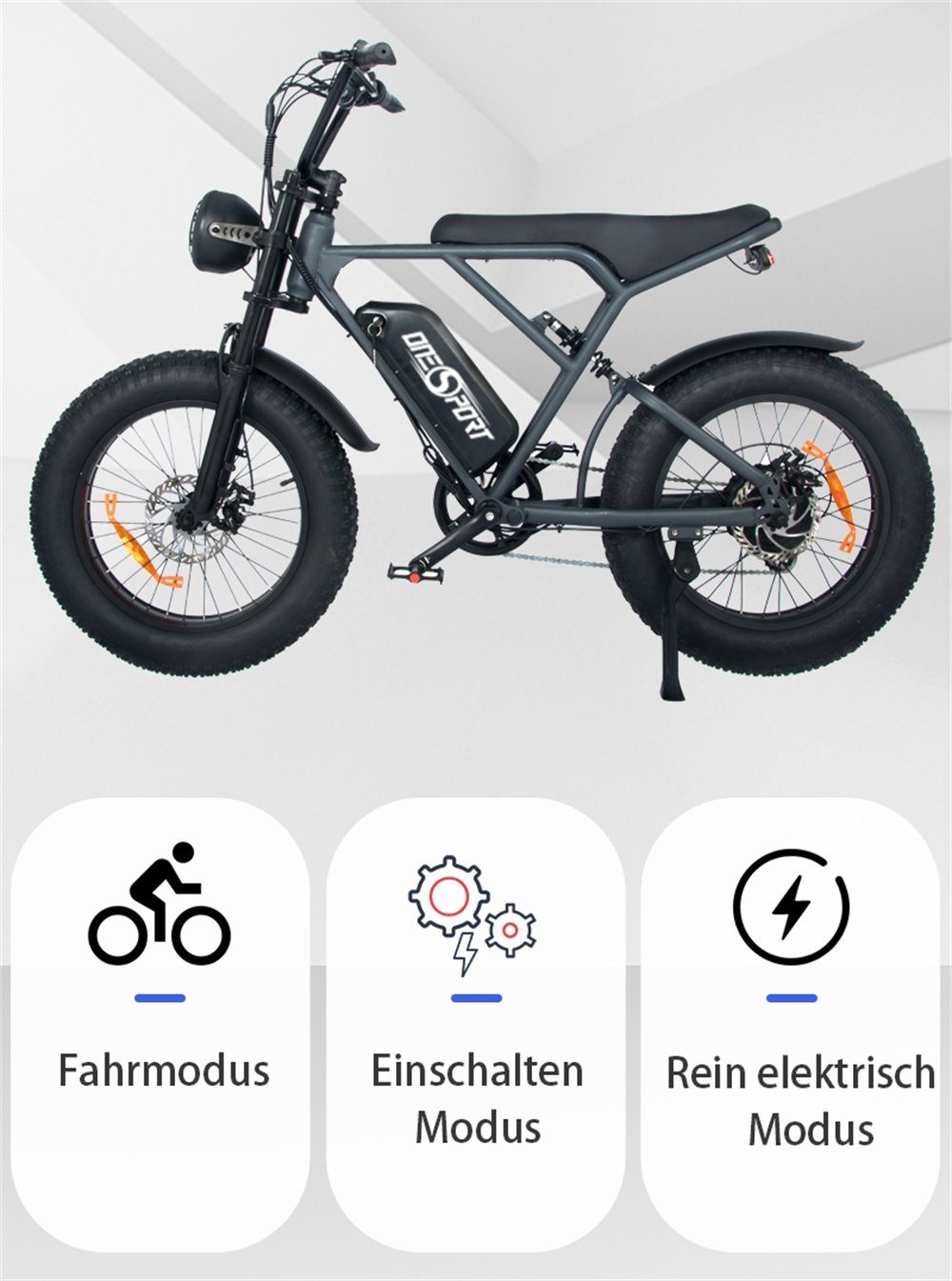 Gashebel: Einbau Shimano Heckmotor, dem Fahrmodi: rein 7-Gang,48V 816Wh,max Power-Assist-Modus) Gashebels erreicht 25km/h, E-Bike Pedal-Modus kann Nach (Optionaler elektrischer Fangqi 20Zoll Modus und des ein E-bike, werden,