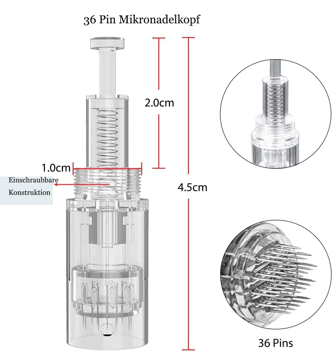 Ersatzteile GelldG Dermaroller Kartuschen Nadeln Microneedling Microneedling Dermapen