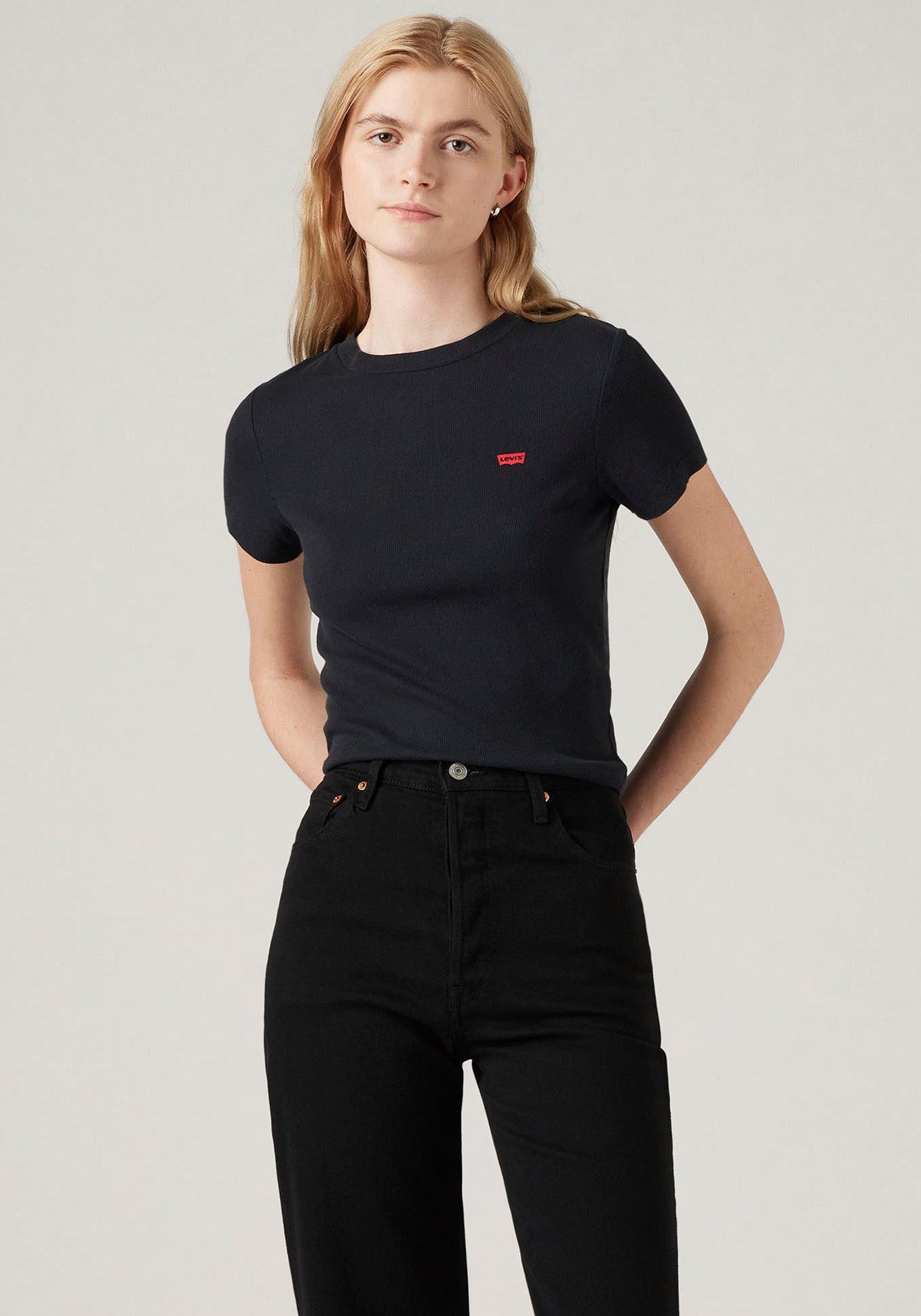 Levi's® T-Shirt ESSENTIAL SPORTY TEE in Feinripp- Qualität günstig online kaufen