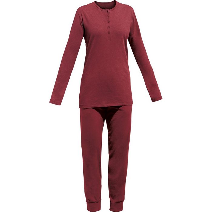 Erwin Müller Pyjama Damen-Schlafanzug (2 tlg) Single-Jersey Uni