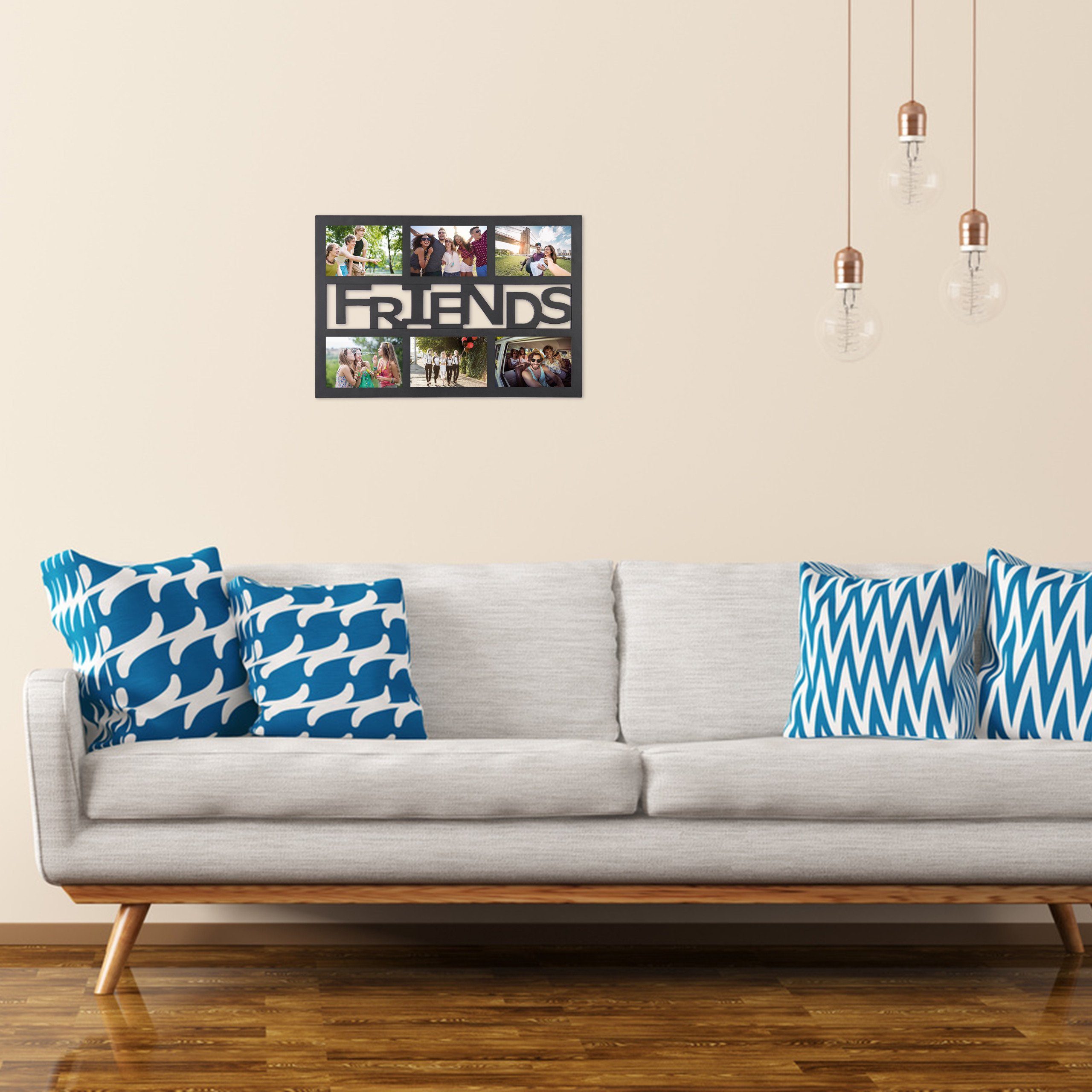 relaxdays Staffelbilderrahmen Bilderrahmen Freunde für 6 günstig online kaufen