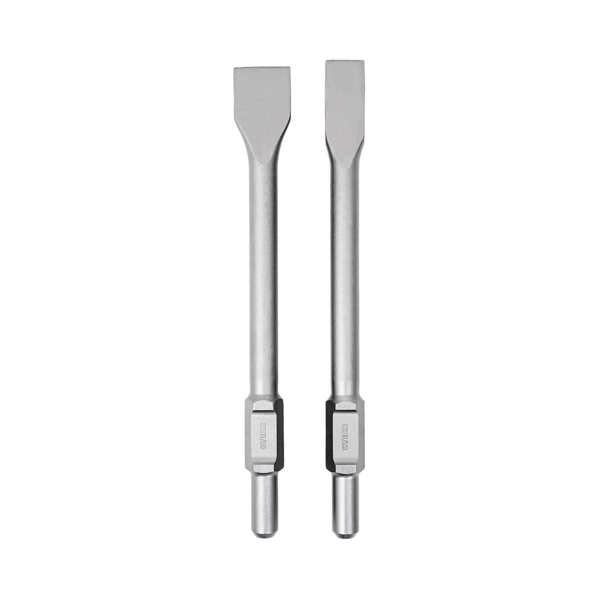 Stier Universalbohrer STIER SDS-HEX Flachmeißel Set 35/50 x 410 mm Stahl für Abbruchhammer v