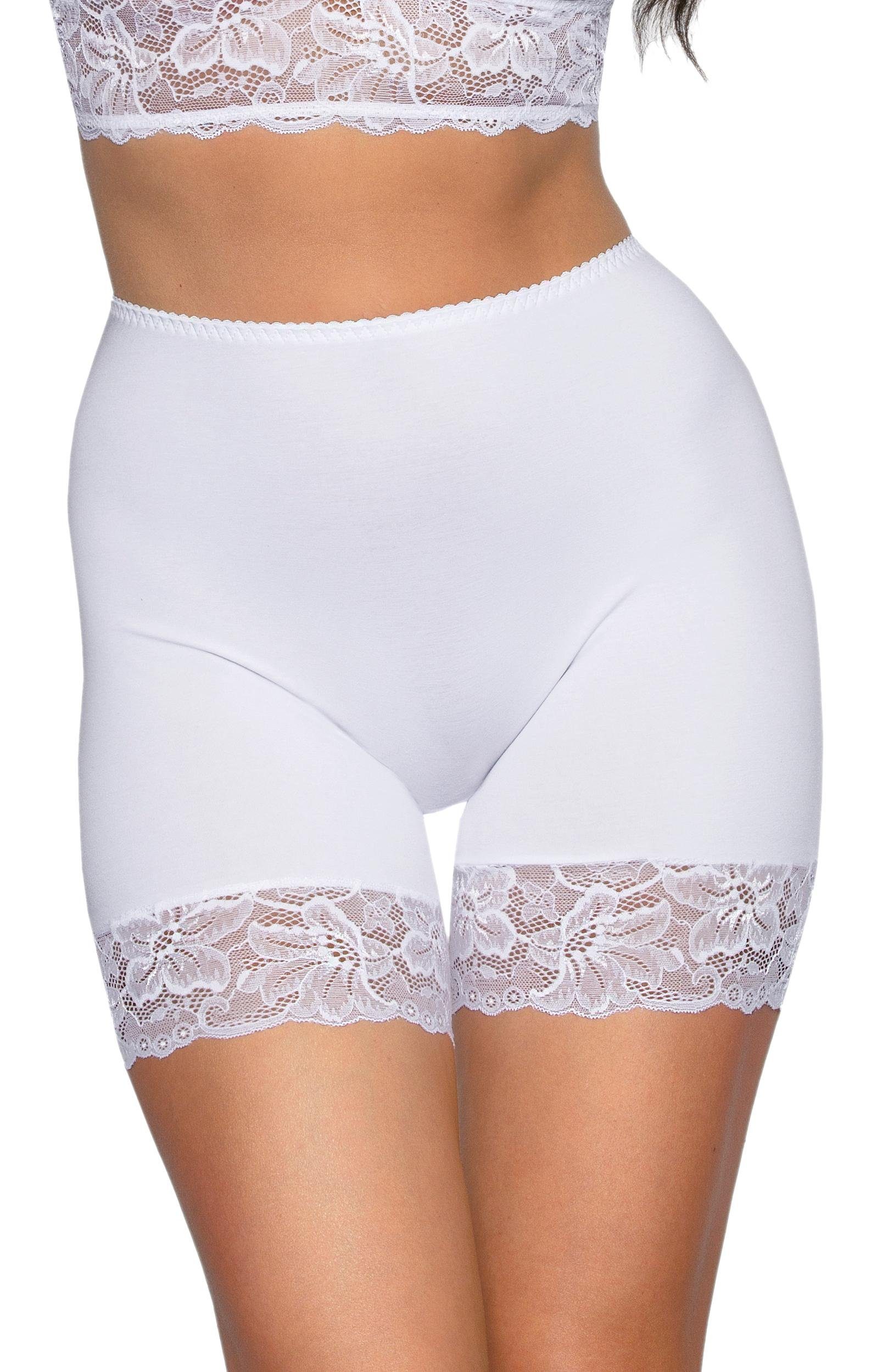 Lange Unterhose Longpants mit Spitze Miederpants Unterhosen mit Bein
