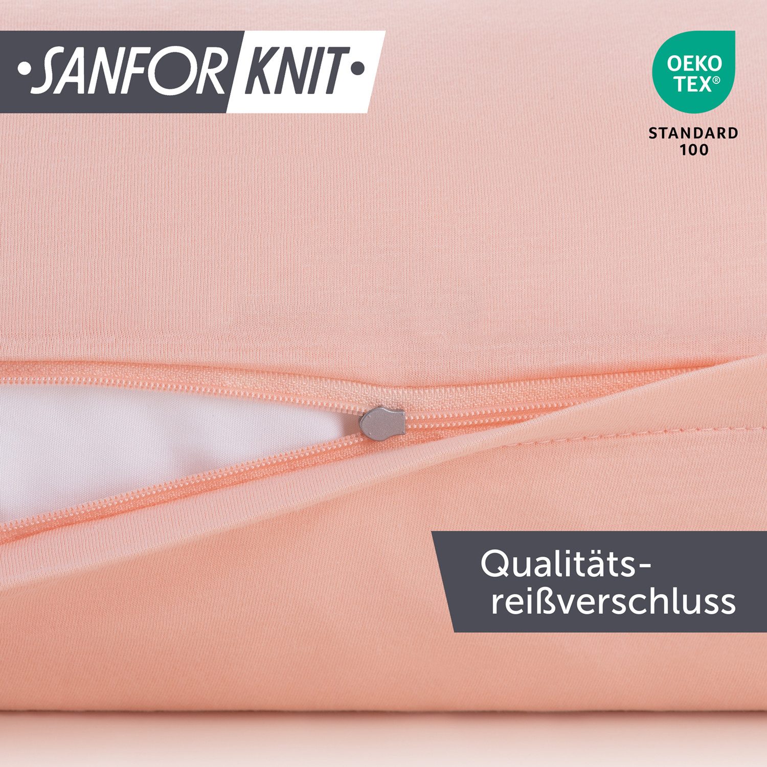 Blumtal Kissenbezug Premium Jersey 2er Set, Oeko-Tex Zertifiziert, (2 Stück), 100% Baumwolle