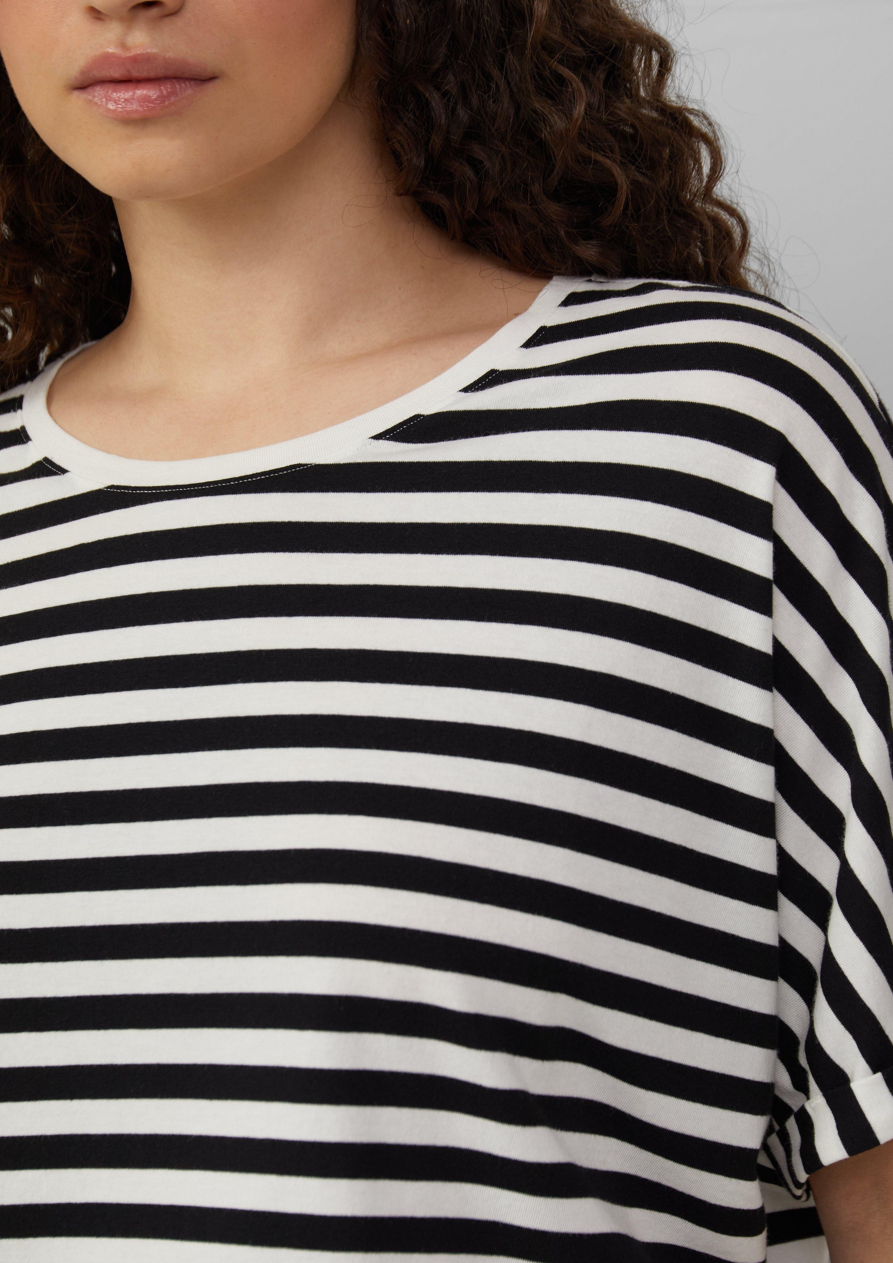 QS Kurzarmshirt Locker geschnittenes T-Shirt aus günstig online kaufen