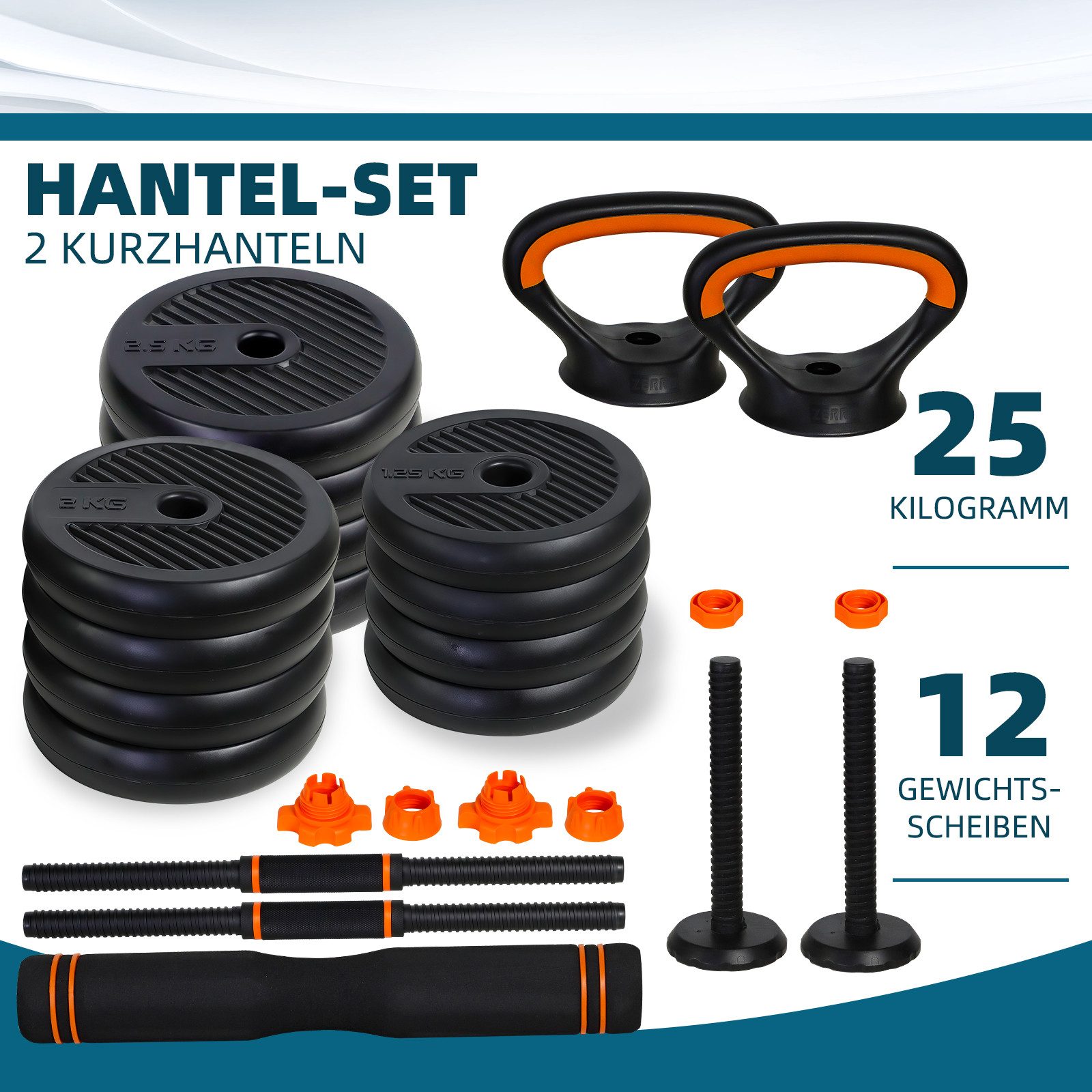 CCLIFE Hantel-Set Hantel Kurzhantel set Dumbbell verstellbar 20/25/30/40kg – Bild 2 von 5