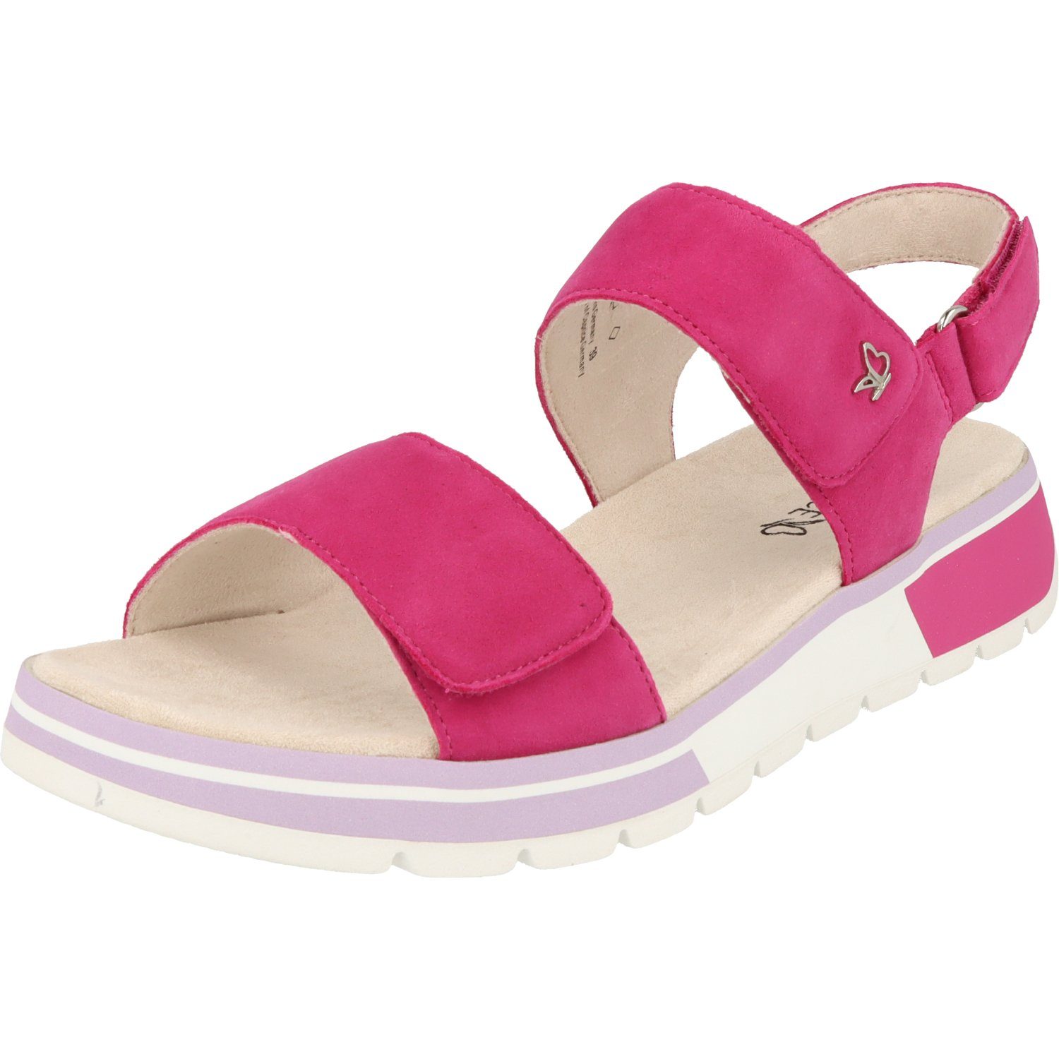 Caprice Damen Schuhe Climotion Klett Sandalette mit Fuchsia 9-28705-20 Komfort