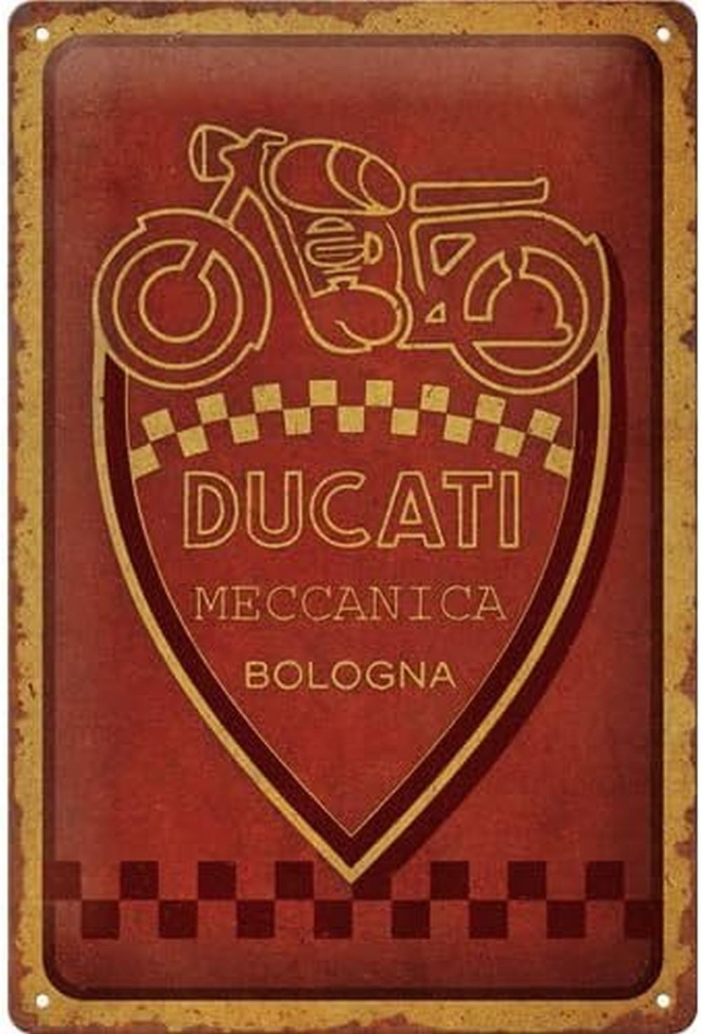 Metallschild Blechschild 20 x 30cm - Ducati - Meccanica Bologna