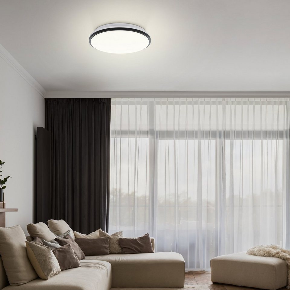 EGLO LED Deckenleuchte Marunella-s, Leuchtmittel inklusive, Ø 34 cm,  Deckenleuchte, Küchenlampe Decke, Lampe Sternenhimmel