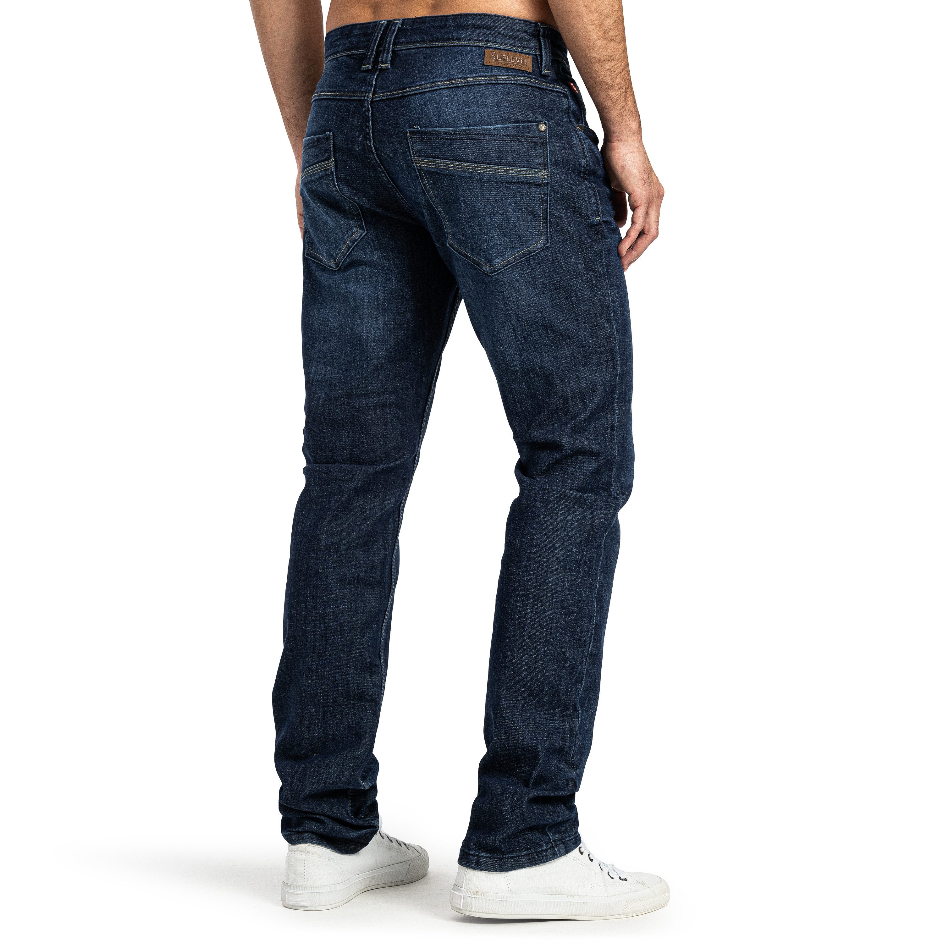 SUBLEVEL Slim-fit-Jeans Herren Jeans Slim Straight Fit Stretch Hose Flexibl günstig online kaufen