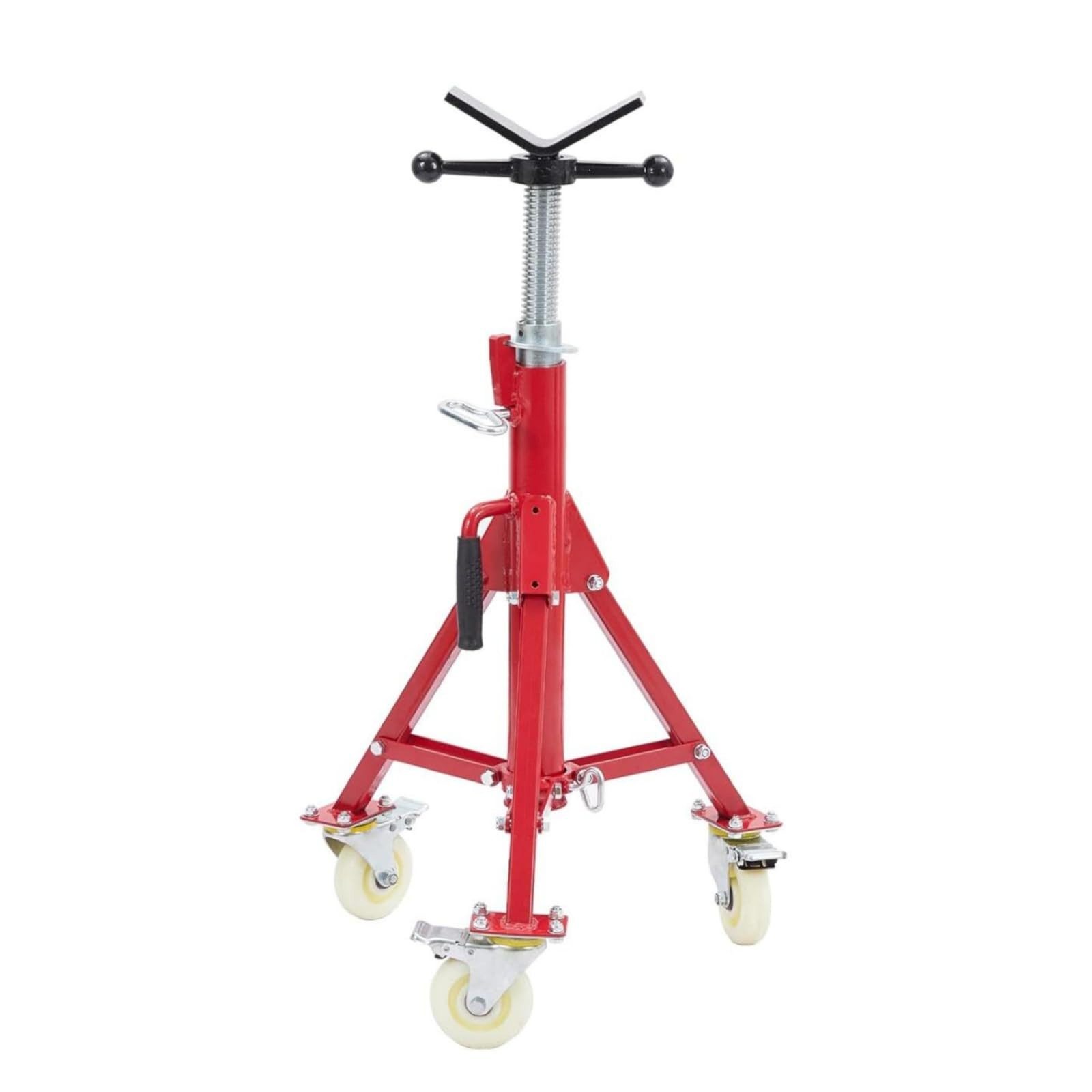 GarveeMore Wagenheber Tragbarer Pipe Jack Stand mit v Kopf verstellbare Höhe 28-52 in