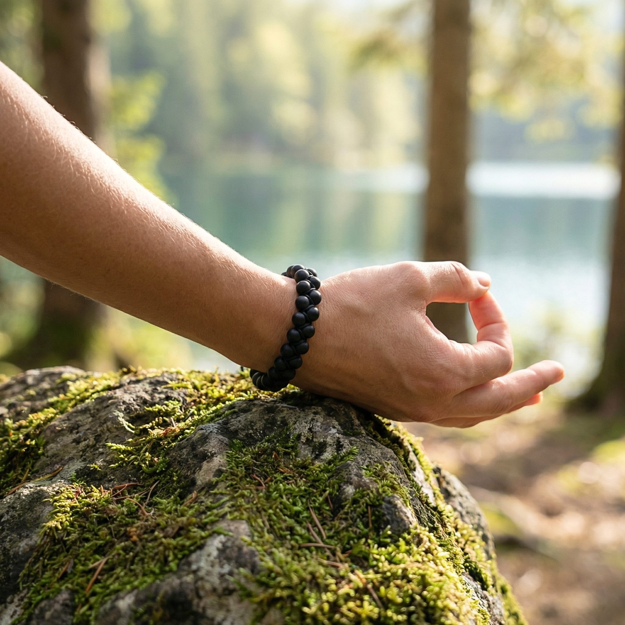 UNIQAL.de Perlenarmband aus Naturstein – zweireihig, 6 mm, Unisex (Edelstah günstig online kaufen