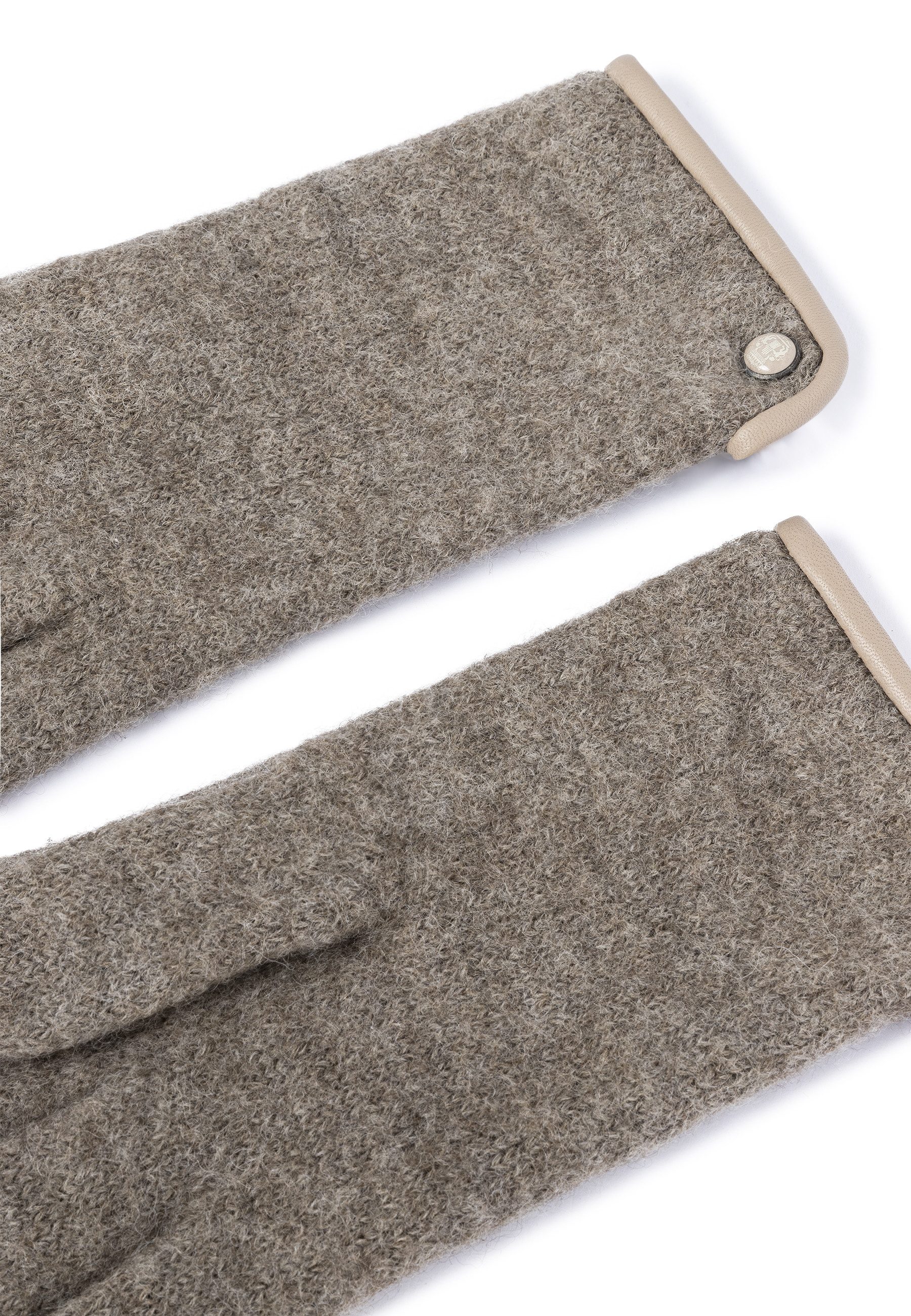 Roeckl Strickhandschuhe Felted Wool (kein Set) Wollhandschuhe mit farbigem günstig online kaufen