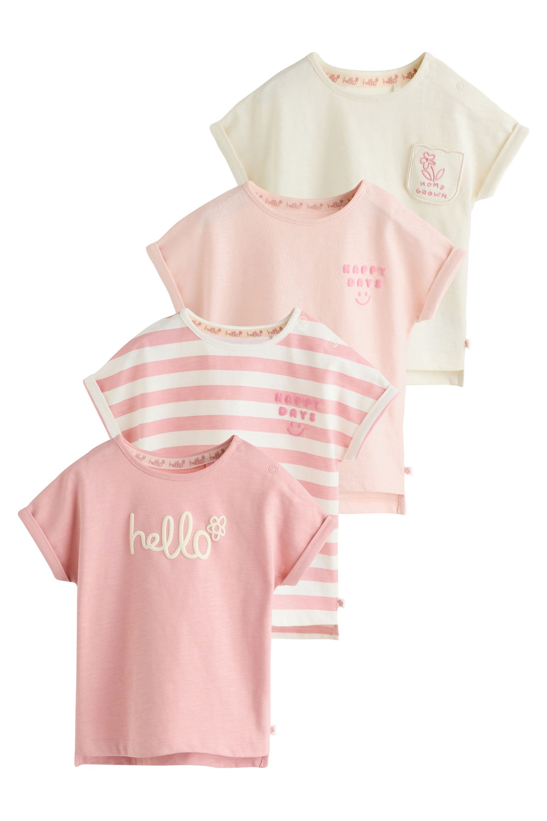 T-Shirt Kurzärmelige T-Shirts für Babys im 4er-Pack