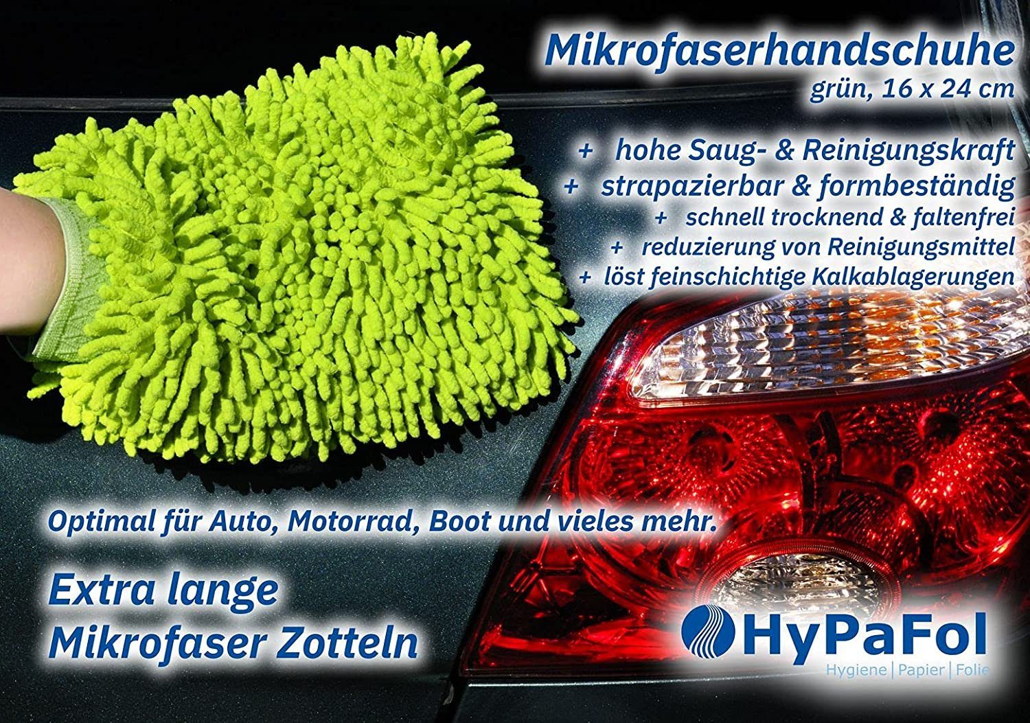 (4-tlg) Hypafol Geeignet Mikrofasertücher, für Geschirrtuch Polier Auto, SET etc., Boot Motorrad,