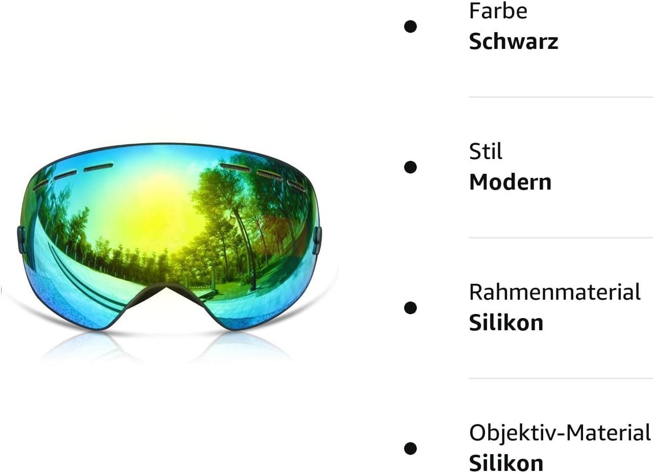 DOTMALL Skibrille Doppel-Objektiv Herren Skibrille und Für UV-Schutz Anti-Fog Damen