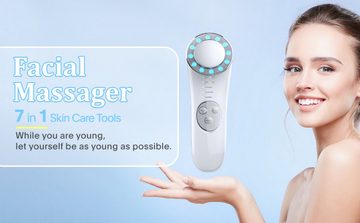 Brücke Massagegerät Gesichtsmassagegerät 7-in-1-Hochfrequenz-Gesichtsmassagegerät, Hautpflegegerät, Elektrisches Warmreinigungs-Hautschönheitsinstrument