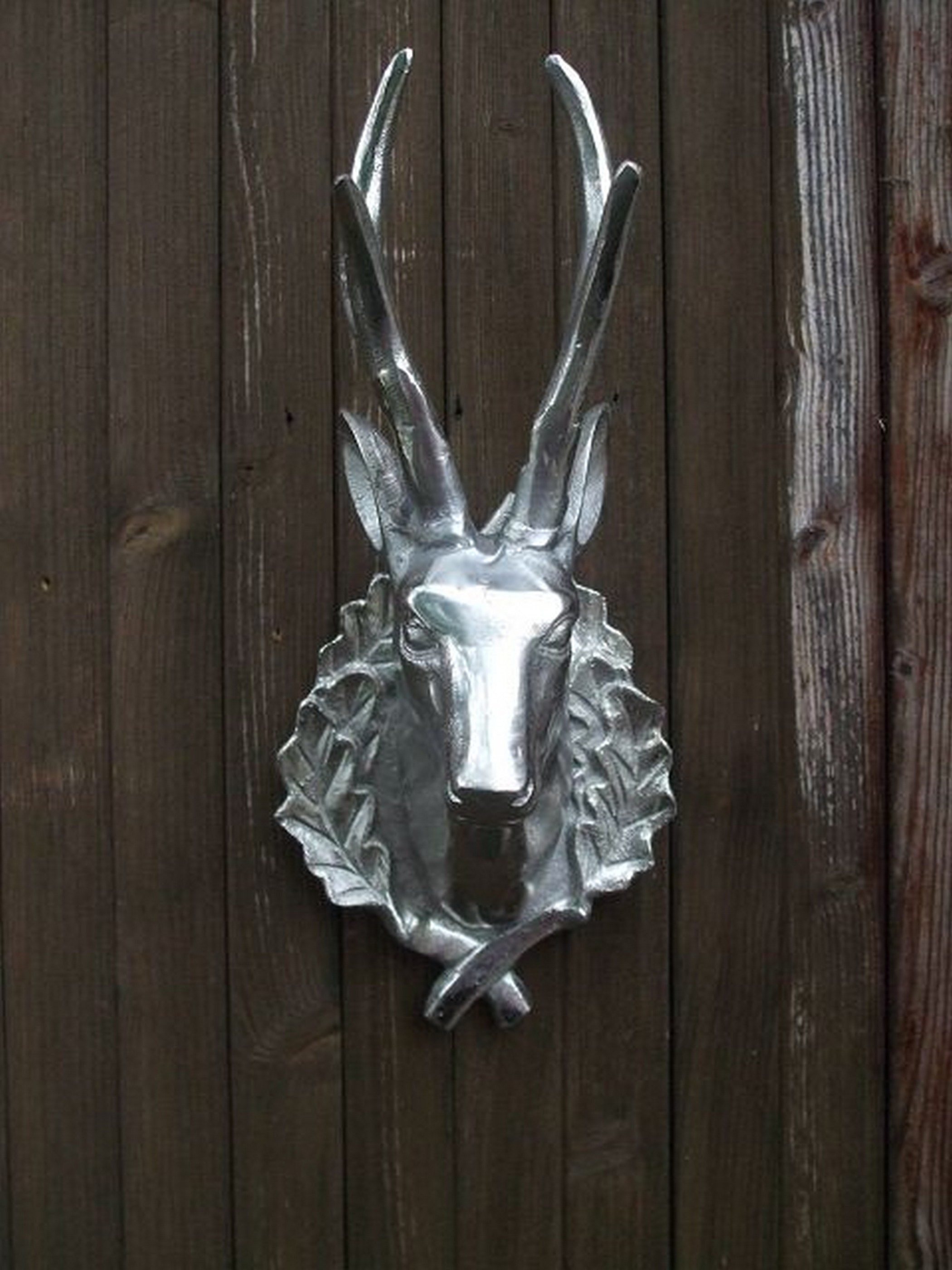Deko-Impression Dekohänger Hirschgeweih Hirschkop Gehörn Jagd Jäger Geschenk Alu massiv (1 St)