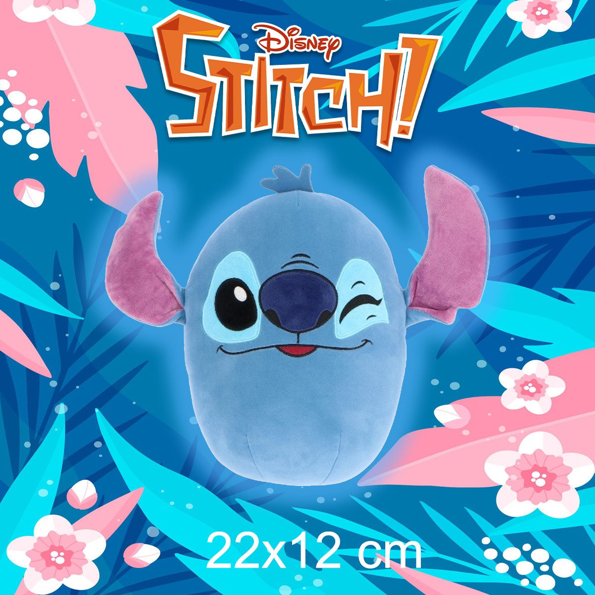 Disney Dekokissen Stitch Eggy Pillow 22 cm großes Plüschkissen Kuschelkissen