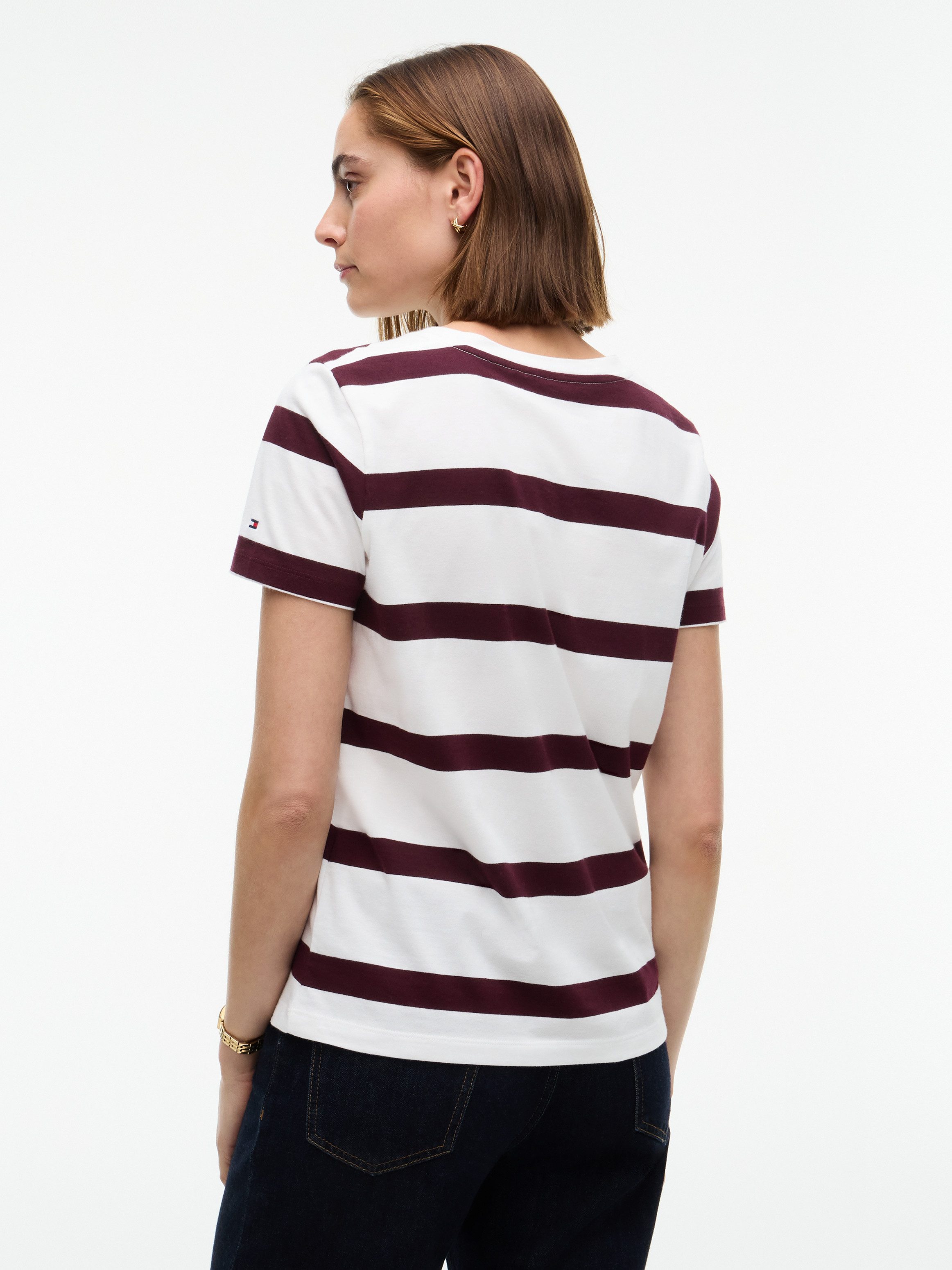 Tommy Hilfiger Kurzarmshirt SCRIPT REG C-NK SS T-SHIRT Baumwolle