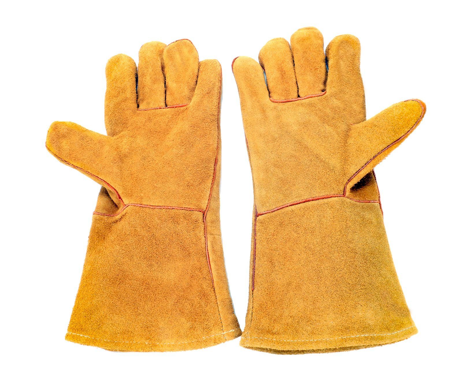 Bubble-Store Hitzeschutzhandschuhe Grillhandschuhe (100% Rindsleder) Grillhandschuhe Kaminhandschuhe