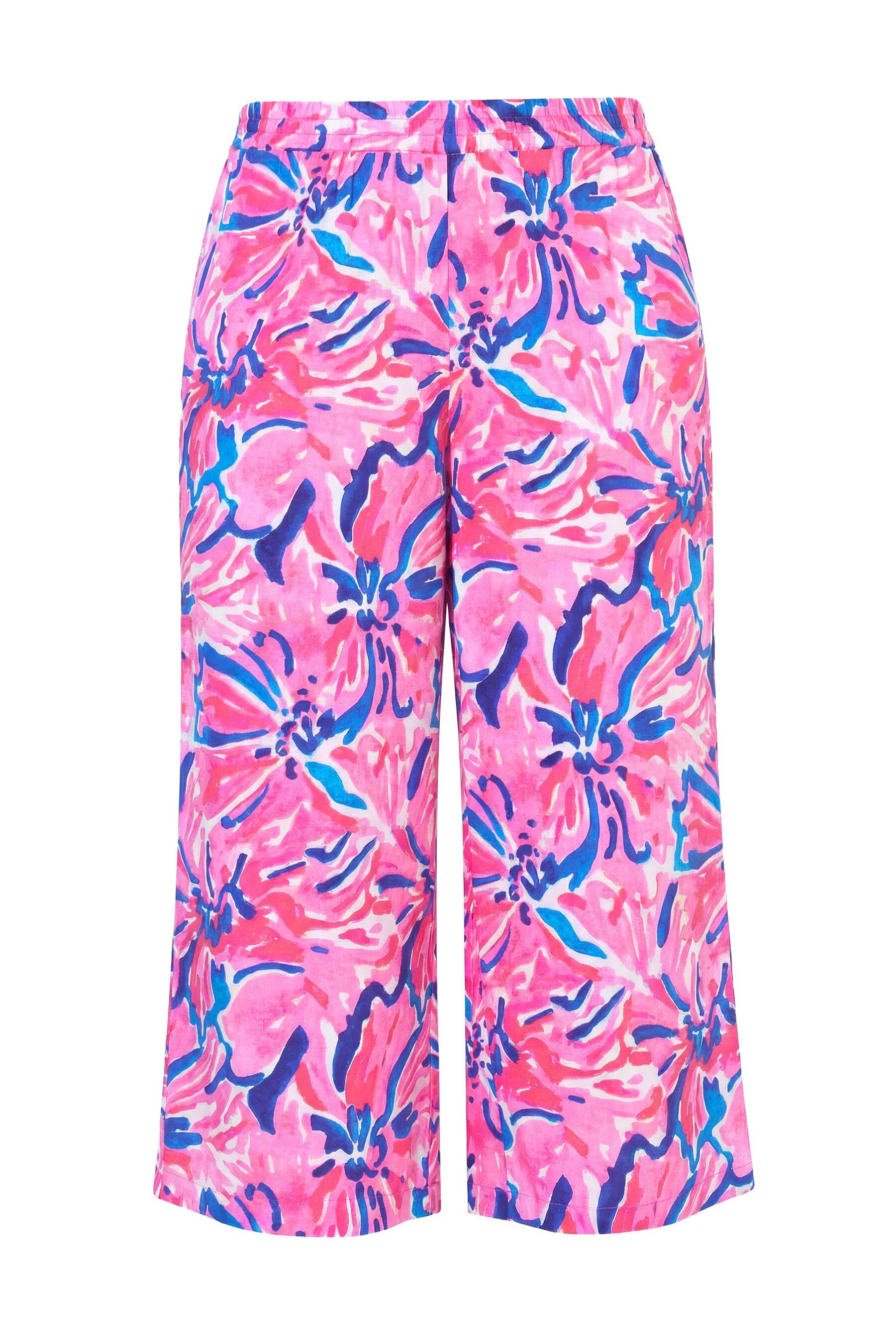 Culotte Culotte weites gerades Bein Allovermuster