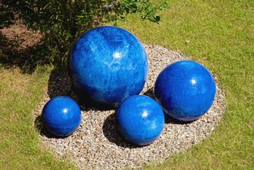 Teramico Dekokugel Gartenkugeln Rosenkugeln Keramik 4er Set Blau, 100% Frostfest