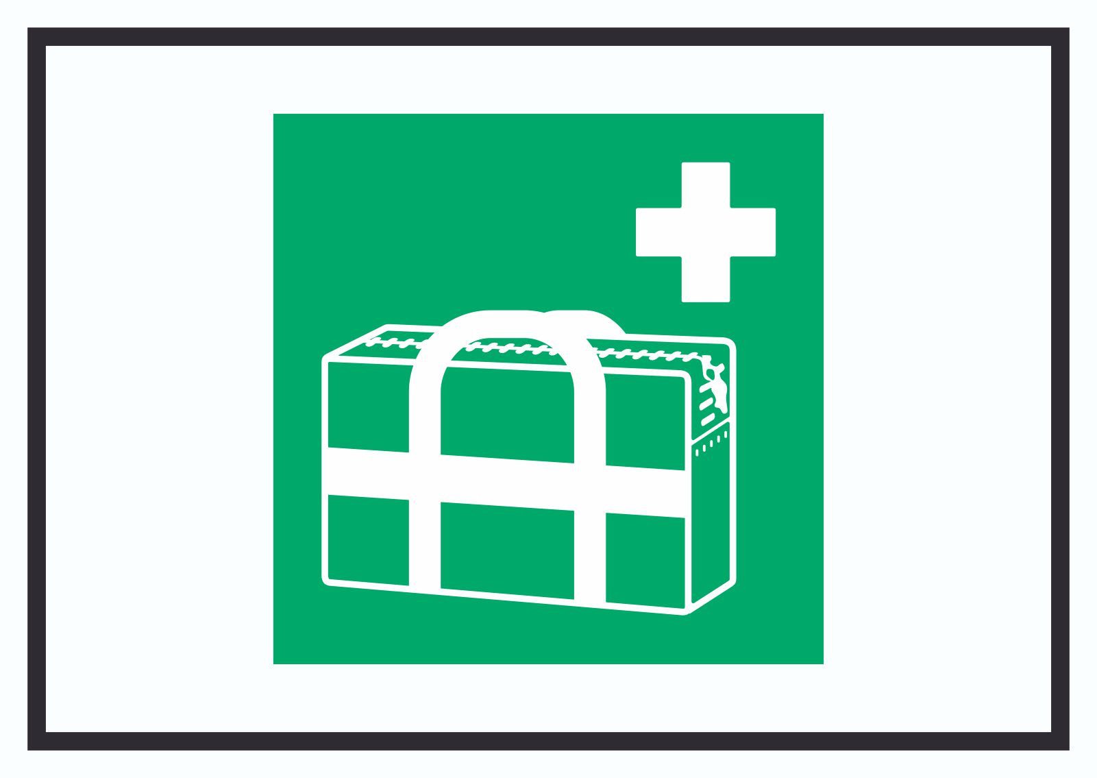 HB-Druck Hinweisschild Medizinischer Notfallkoffer Symbol Schild, wetterfest, stabil, UV-beständig, kratzfest