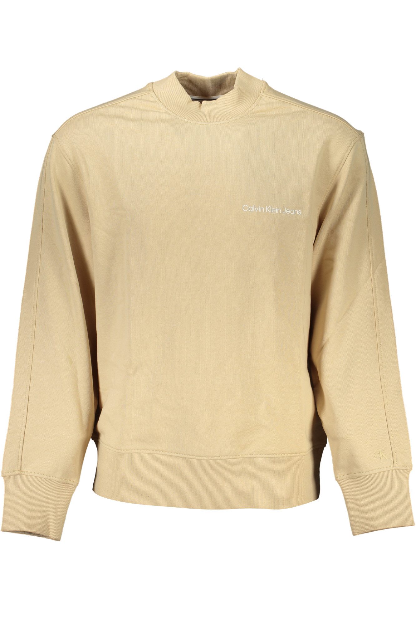 Calvin Klein Jeans Sweatshirt Herren Beige Sweatshirt Langarm Rundhals -