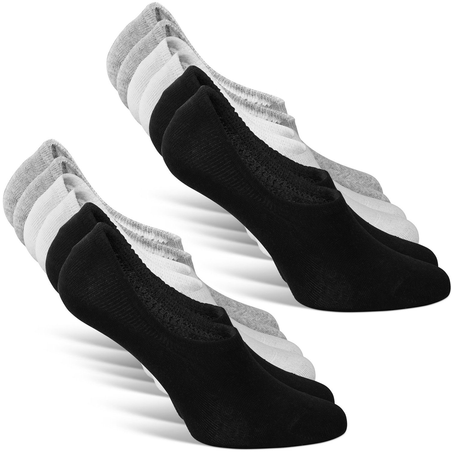 Classics Basic Füßlinge »Herren & Damen Unsichtbare Sneaker Socken (6er  Pack) Großes Silikonpad Verhindert Rutschen« online kaufen | OTTO