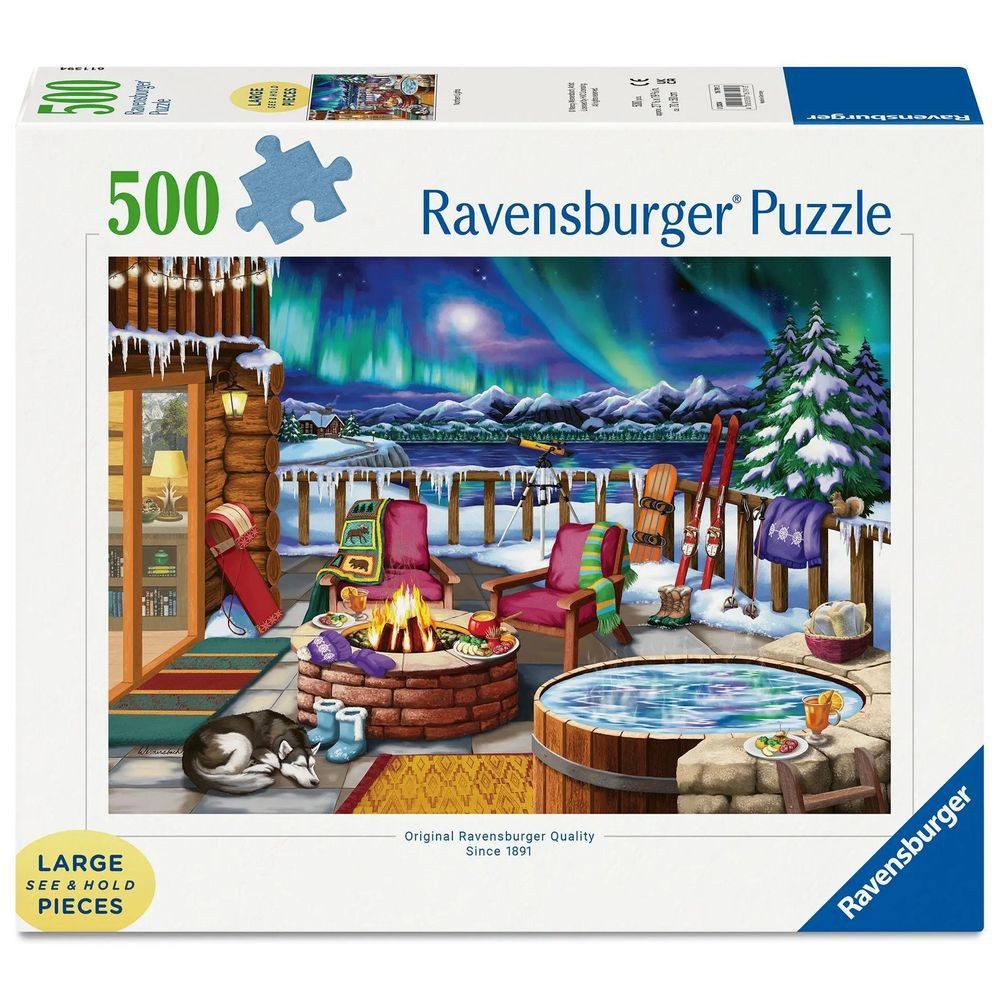 Ravensburger Puzzle Erwachsenenpuzzle 500 Large Pieces - Nordlichter, 500 Puzzleteile
