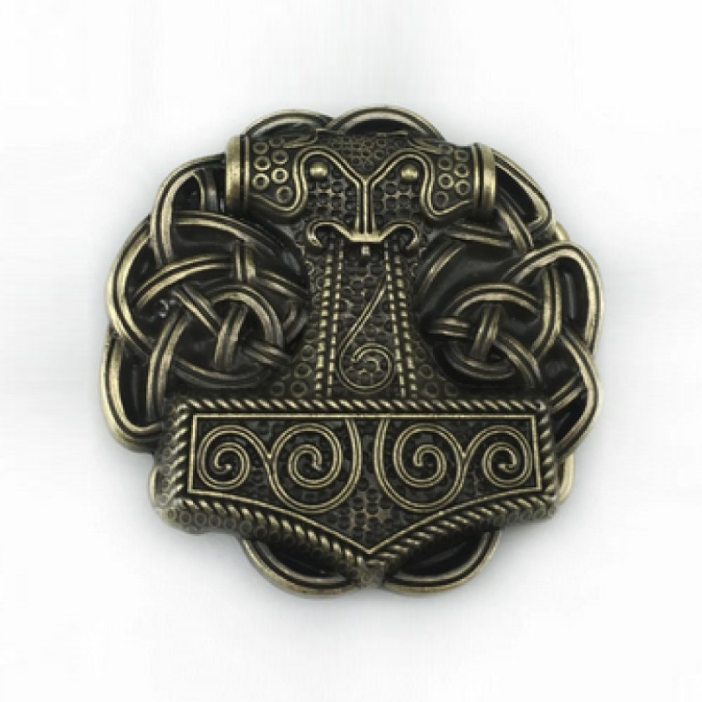 Ware aus aller Welt Gürtelschnalle Wikinger Thorshammer Mjölnir Gürtelschließe Wechselschnalle Buckle (1-St)