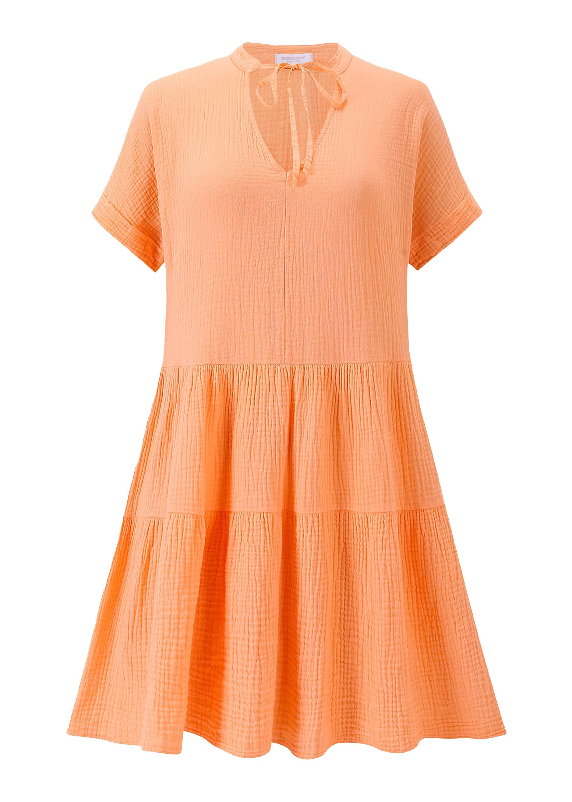 SASSYCLASSY Sommerkleid Musselin Kleid mit Volants günstig online kaufen