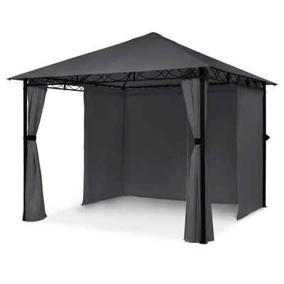 blumfeldt Pavillon Mondo 3x3, (Set), Gartenpavillon Gazebo Party Outdoor 295x262x295 Stahl