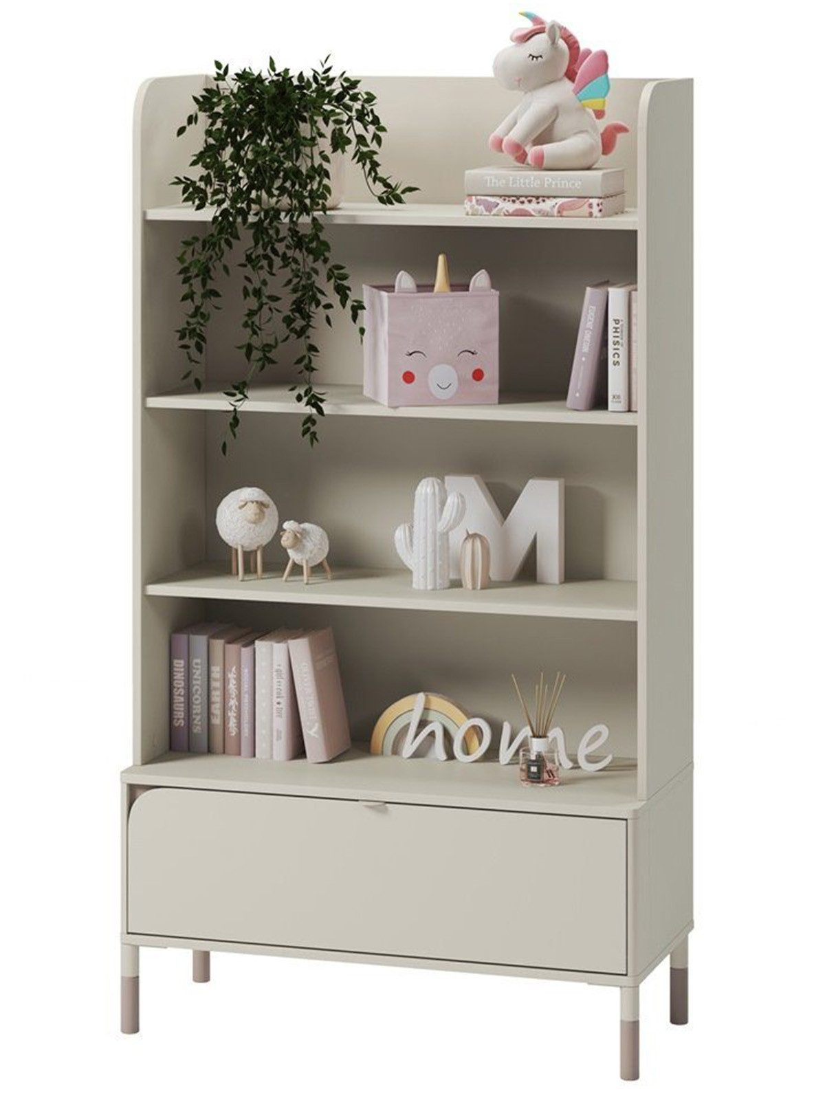 Compleo Regal mit Schublade JUNA, Bücherregal für Kinderzimmer