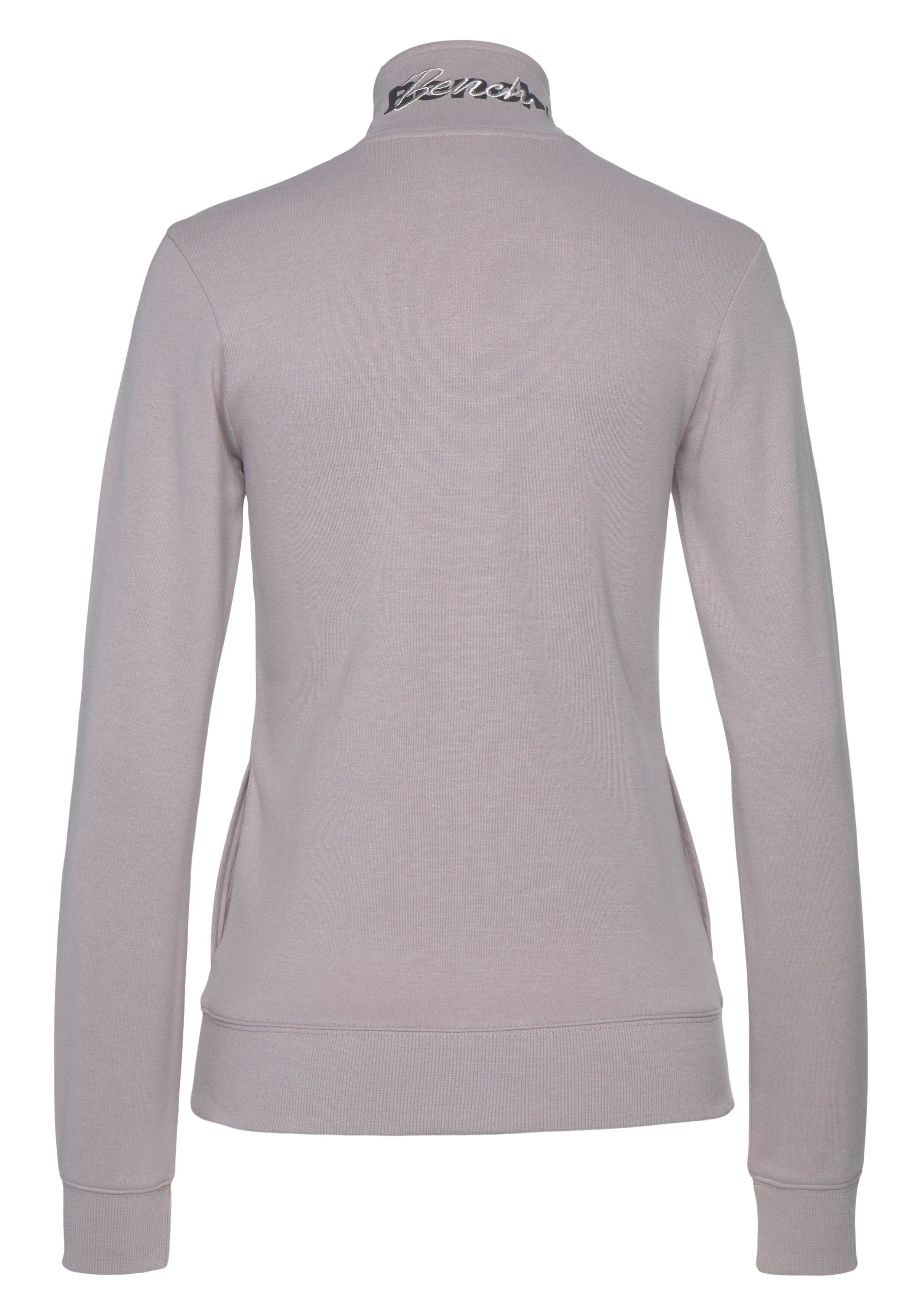Bench. Loungewear Sweatjacke (1-tlg) mit bestickten Stehkragen, Loungeanzug