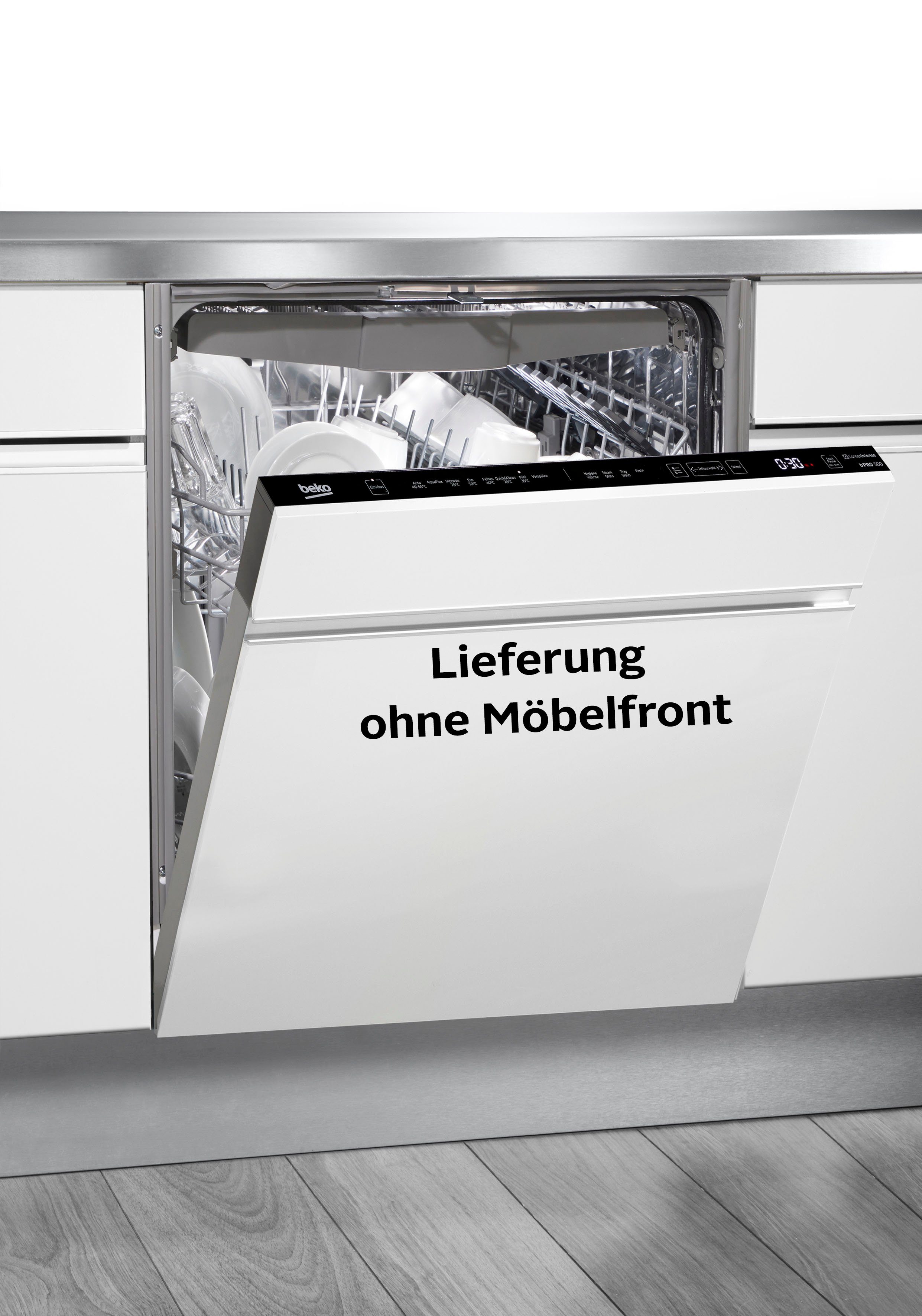 BEKO vollintegrierbarer Geschirrspüler BDIN38440 7696401677, 14 Maßgedecke, hocheinbaufähig