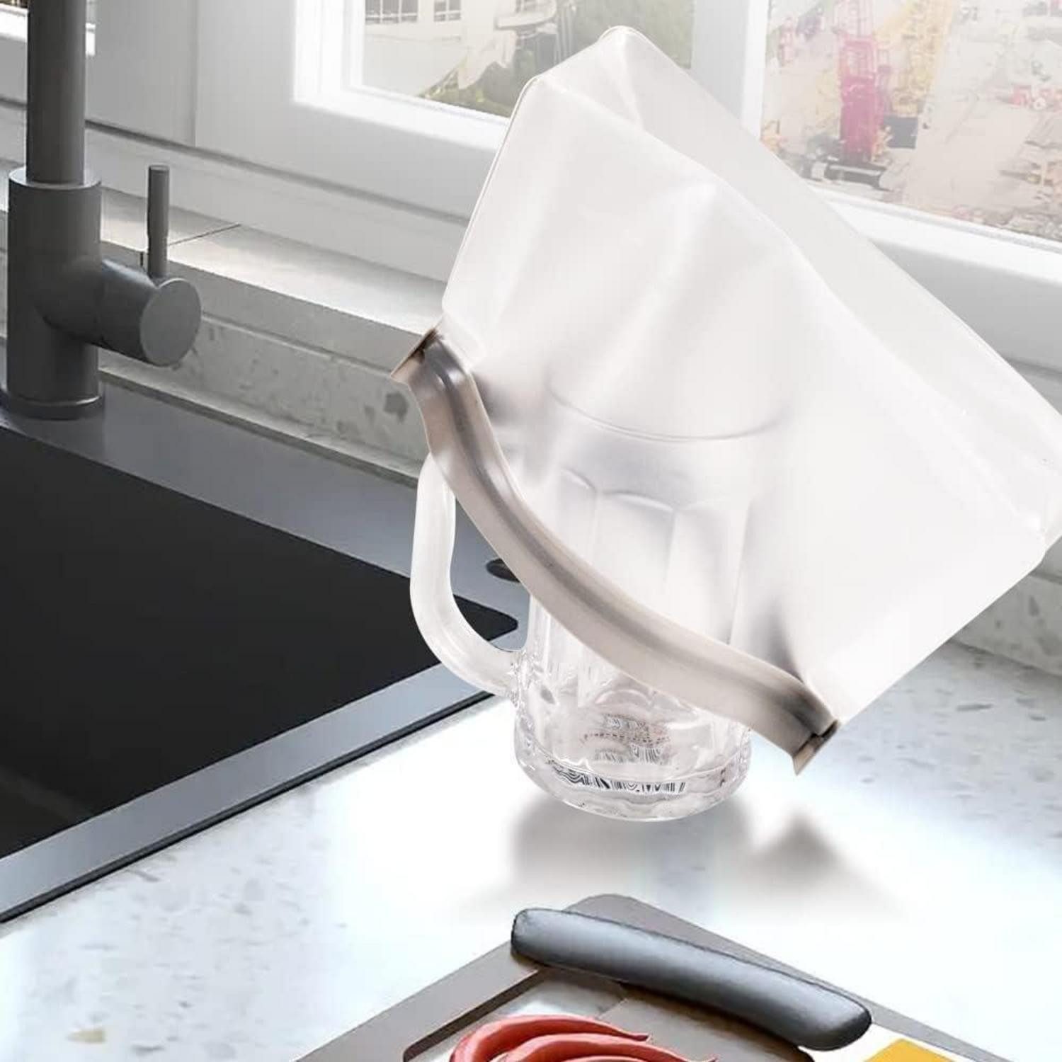 LuxusKollektion Küchenorganizer-Set Wiederverwendbare Aufbewahrungsbeutel Stehbeutel 4 große 4 mittlere