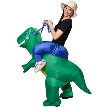 dressforfun Kostüm Selbstaufblasbares Aufsitzkostüm Dinosaurier, Aufblasbar