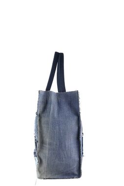 COLLEZIONE ALESSANDRO Schultertasche Patchwork, aus Leder und Jeansstoff