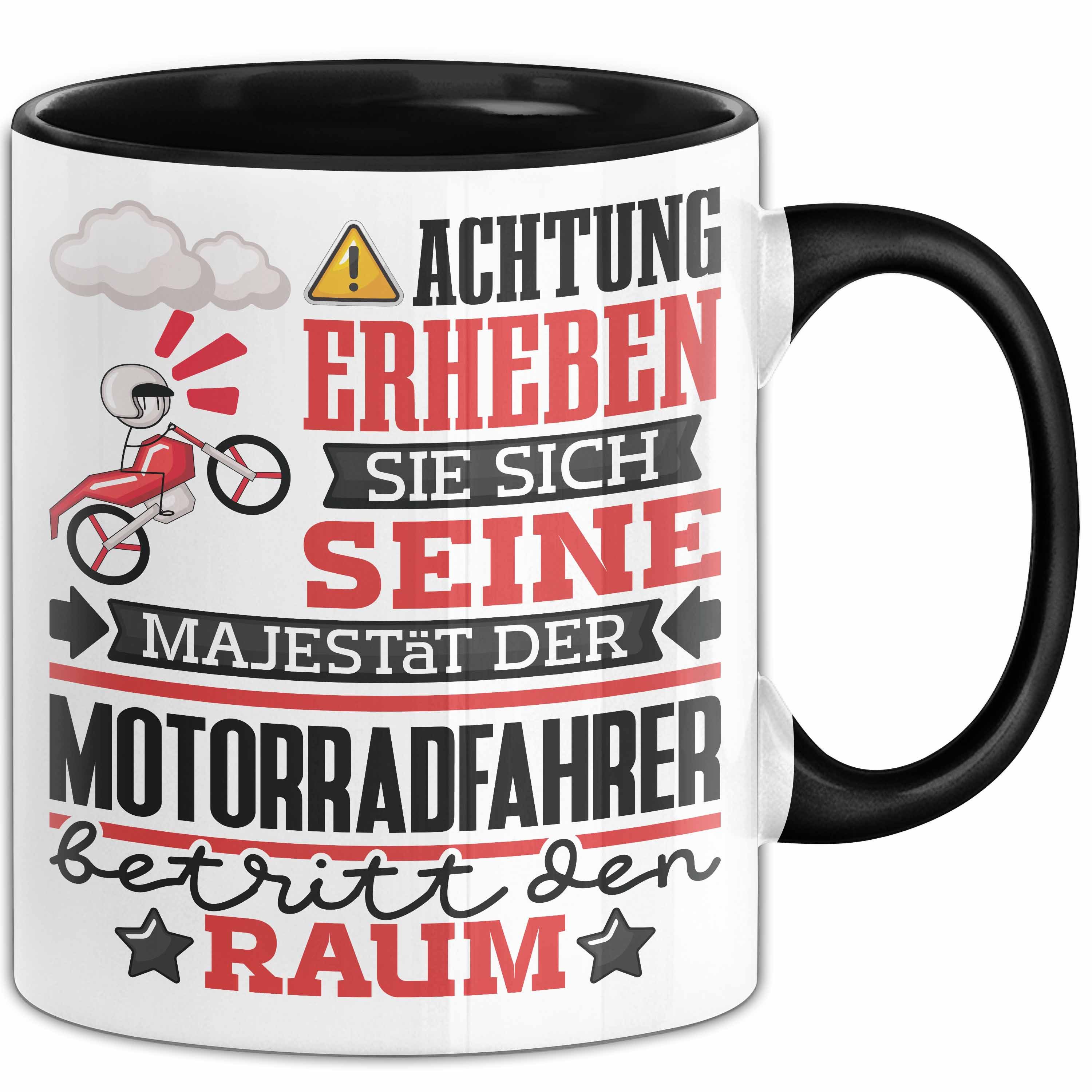 Trendation Tasse Motorradfahrer Geschenk Tasse Lustiger Spruch Erheben Sie Sich Der Mot, Keramik