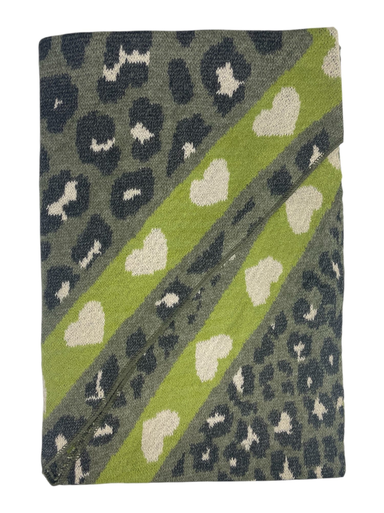 Taschen4life Modeschal Dreiecksschal SW175 Leopard & Herz Muster, Leo Print günstig online kaufen
