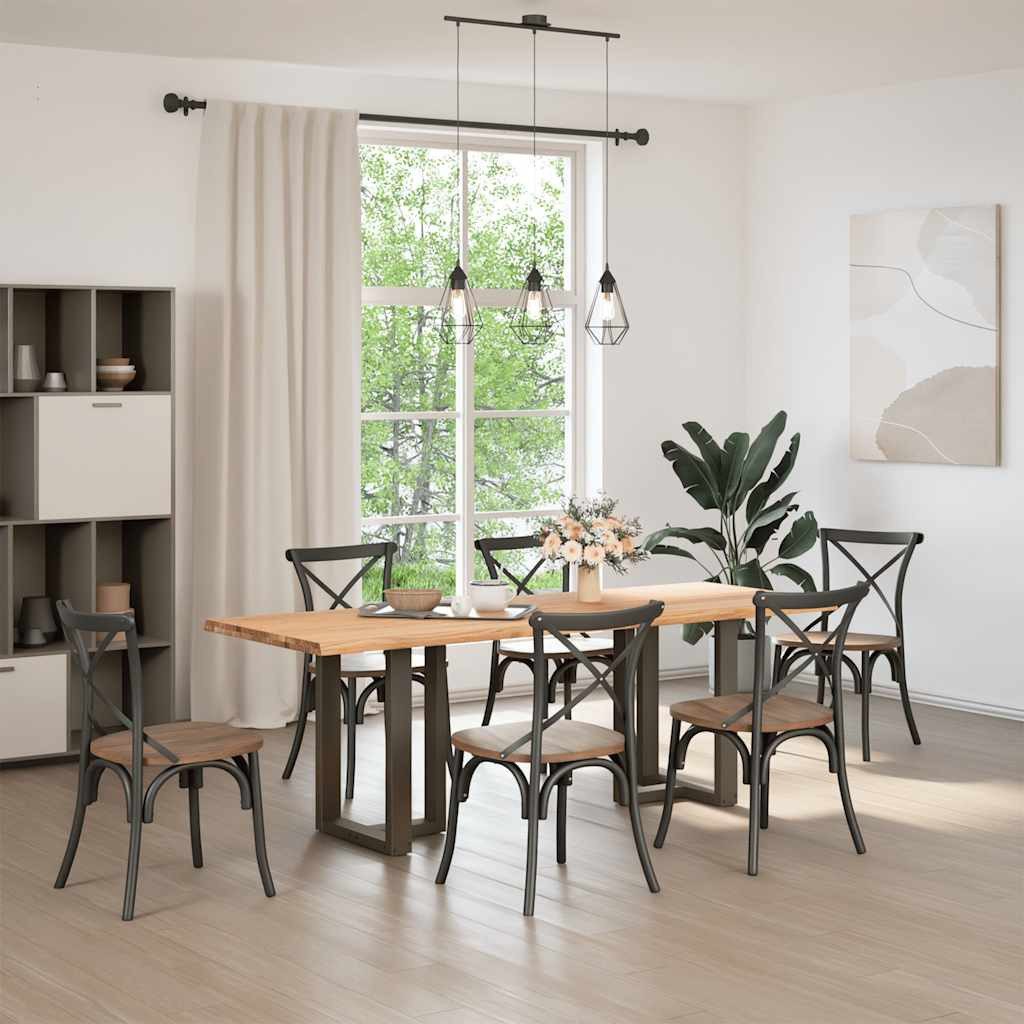 vidaXL Esstisch Esstisch mit Baumkanten 220x80x74 günstig online kaufen