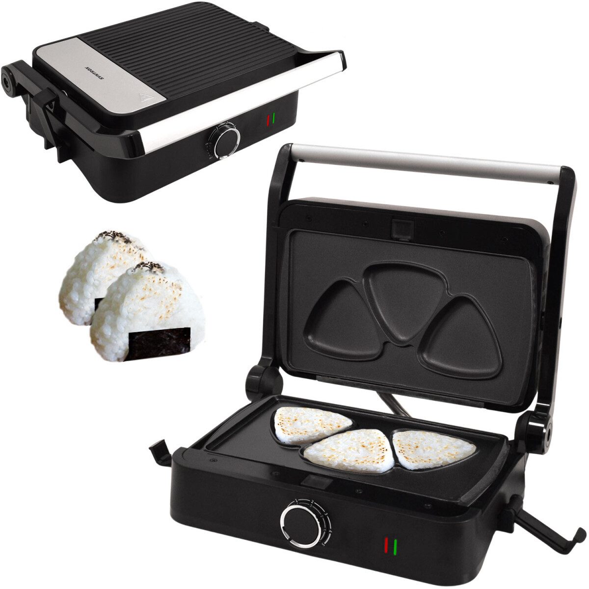 Syntrox Germany Küchenorganizer-Set Kombigerät Multifunktionsmaker mit Wechselplatten SM-1000W-Toledo Oni